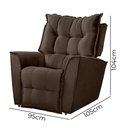 Ver imagem 6 de Poltrona do Papai Reclinável King Veludo Marrom Chocolate - Star Confort