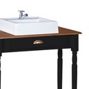 Ver imagem 4 de Bancada Aparador Mini Lavabo 1 Gaveta e Prateleira com Cuba Linz Móveis - Preto/imbuia Glazer
