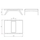 Ver imagem 5 de Mesa de Centro Retangular 100 X 76 Cm Ricco Laca com Madeirado Off White