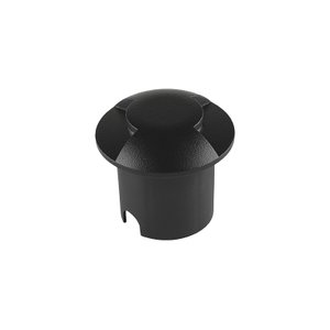 Balizador de Solo Preto Led Taschibra Dome 2 Fachos 1w 3000k - Preto - Luz Quente 3000k