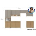 Ver imagem 5 de Cozinha Modulada Completa Simone Mendes 6 Peças (3aéreos+2balcões+1paneleiro) C6p90 Carvalho/