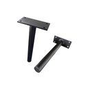 Ver imagem 1 de Kit 2 Pés Metal 18cm Preto 200 Kg Capacidade Multiuso