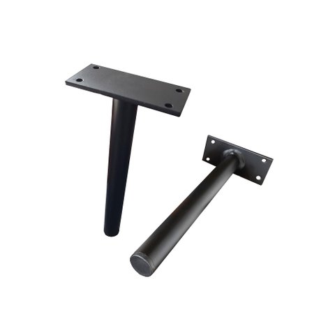 Kit 2 Pés Metal 18cm Preto 200 Kg Capacidade Multiuso