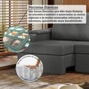 Ver imagem 7 de Sofá Retrátil e Reclinável 3 Lugares com Porta Copos 230cm Tobago Yescasa