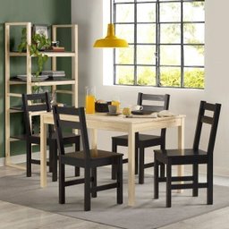 Mesa de Madeira Maciça com 4 Cadeiras Mandacaru Cabecasa MadeiraMadeira - 1