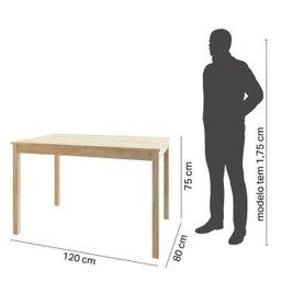 Mesa de Madeira Maciça com 4 Cadeiras Mandacaru Cabecasa MadeiraMadeira - 2