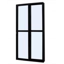 Ver imagem 1 de Porta de Alumínio Maxx de Correr 2 Folhas Móveis Preto - 210x160