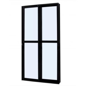 Porta de Alumínio Maxx de Correr 2 Folhas Móveis Preto - 210x160