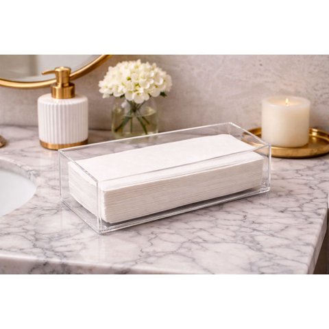 Bandeja Multiuso Porta Papel Toalha Lavabo Cozinha Maquiagem