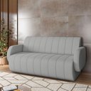 Ver imagem 3 de Sofá Decorativo Living Sala de Estar Bornéu 148cm Pés de Madeira Veludo Cinza G33 - Gran Belo