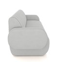 Ver imagem 5 de Sofá Decorativo Living Sala de Estar Bornéu 148cm Pés de Madeira Veludo Cinza G33 - Gran Belo