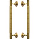 Ver imagem 1 de Puxador Duplo Chamonix 350mm Dourado para Porta Pivotante, Correr Vidro