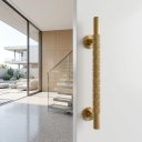 Ver imagem 3 de Puxador Duplo Chamonix 350mm Dourado para Porta Pivotante, Correr Vidro