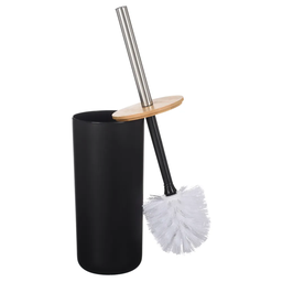 Kit Banheiro Lixeira Porta Sabonete Escova Saboneteira 6 Pçs:Preto - 9