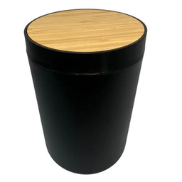 Kit Banheiro Lixeira Porta Sabonete Escova Saboneteira 6 Pçs:Preto - 8