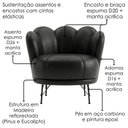 Ver imagem 5 de Poltrona Decorativa Organica Flora Pes Ferro Courino Tcs 724 Moll