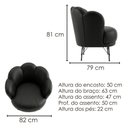 Ver imagem 3 de Poltrona Decorativa Organica Flora Pes Ferro Courino Tcs 724 Moll