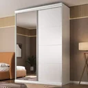 Ver imagem 1 de Guarda Roupa Casal com Espelho 2 Portas 3 Gavetas Sevilha Branco