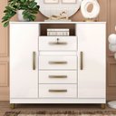 Ver imagem 1 de Cômoda Angra 2 Portas 4 Gavetas Branco - Fellicci