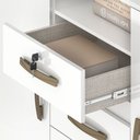 Ver imagem 5 de Cômoda Angra 2 Portas 4 Gavetas Branco - Fellicci