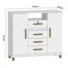 Cômoda Angra 2 Portas 4 Gavetas Branco - Fellicci - 4