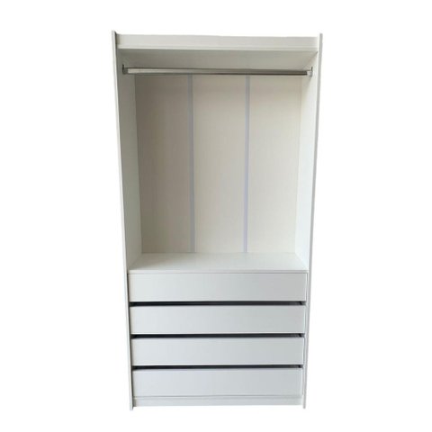 Cabideiro Com Gaveta 100% Mdf  Branco - Suprema Móveis