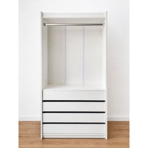 Cabideiro Com Gaveta 100% Mdf  Branco - Suprema Móveis