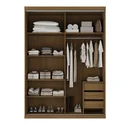 Ver imagem 2 de Guarda Roupa Casal com Espelho 2 Portas 3 Gavetas Sevilha