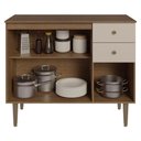 Ver imagem 5 de Balcão Gabinete 3 Portas 1 Gaveta Rustic/crema Gourmet Madesa Rustic/crema