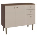 Ver imagem 1 de Balcão Gabinete 3 Portas 1 Gaveta Rustic/crema Gourmet Madesa Rustic/crema