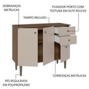 Ver imagem 7 de Balcão Gabinete 3 Portas 1 Gaveta Rustic/crema Gourmet Madesa Rustic/crema