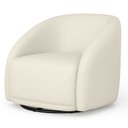 Ver imagem 5 de Poltrona Giratória 87cm Heidi Courino Off White - Sallar Home