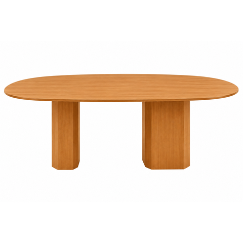 Mesa de Jantar Orgânica Cora 160x90cm Base Dupla