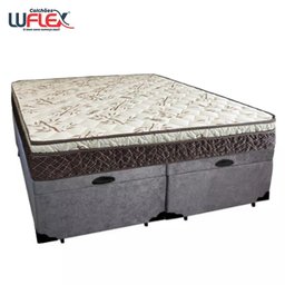 Cama Box Baú Queen Suede Bipartido + Colchão Elegance Ortopédico Espuma D33 Extra Firme 158x198x63 C - 6