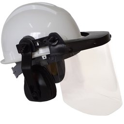 Capacete com Protetor Facial e Abafador de Ruído - LEDAN - 1