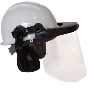 Capacete com Protetor Facial e Abafador de Ruído - LEDAN