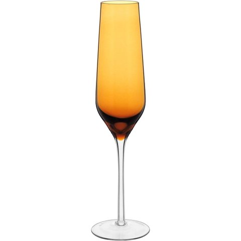 Jogo 2 Peças Taça de Vidro 195ml Âmbar 26x7x7cm Vinho Água Espumante Champagne