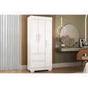 Ver imagem 1 de Guarda Roupa Solteiro 3 Portas e 2 Gavetas Maya Branco - Acp Branco
