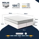 Ver imagem 2 de Cama Box King com Colchão de Molas Ensacadas Double Comfort 193 x 203 x 59 cm