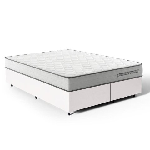 Cama Box King com Colchão de Molas Ensacadas Double Comfort 193 x 203 x 59 cm