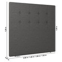 Ver imagem 2 de Cabeceira Cama Box Solteiro Luana 90cm Linho Cinza - Abmaza