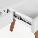 Ver imagem 7 de Escrivaninha Mesa Escritório Iza 2 Gavetas 100% MDF 90cm Espresso Móveis Branca e Amêndoa