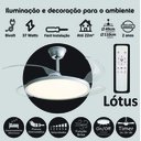 Ver imagem 2 de Ventilador de Teto Aliseu Lótus Bivolt Preto com Controle Remoto