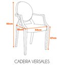 Ver imagem 5 de Kit 4 Cadeiras Com Braço Empilhavel Inmetro Versalhes Invisible Louis Ghost Fratini Policarbonato