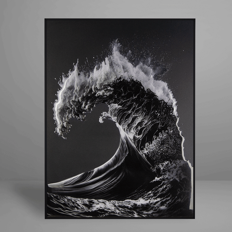 Quadro Decorativo Bw Ocean Relevo