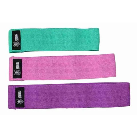 Kit 3 Faixas Elasticas de Exercicio Hip Resistance Bands - Fitness