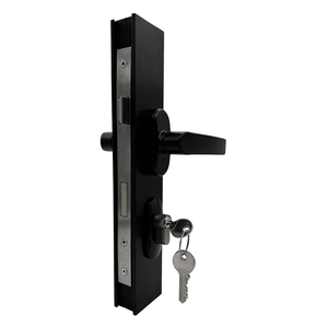 Fechadura Porta Giro Alumínio Preto Fosco Design Moderno e Seguro Dl13