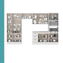 Ver imagem 6 de Cozinha Milla Plaza Nova 16 Portas 3 Gavetas MDF 380cm Branco