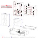 Ver imagem 4 de Quarto Infantil Completo com Minicama Montessoriana e Colchão Incluso Pirulito Multimóveis MP4905