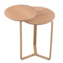 Ver imagem 2 de Mesa Lateral Industrial Chanfrada Artesano 44 Cm (largura) 2 Tampos Mdp Hanover (mel) Pé Aço